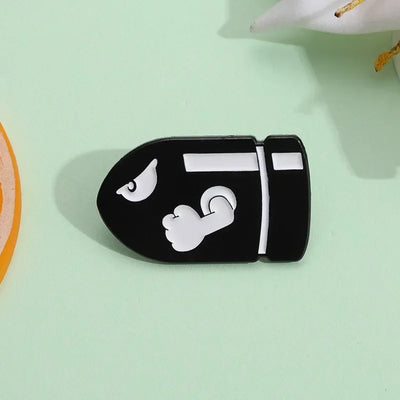 Black Bullet Styling Enamel Pin