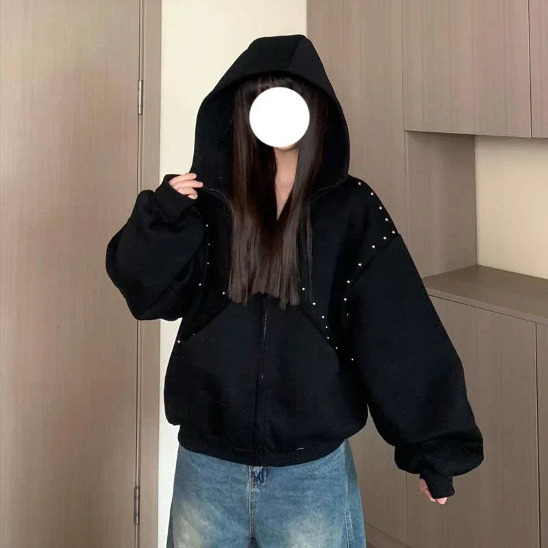 Sudadera extragrande con orejas de gato