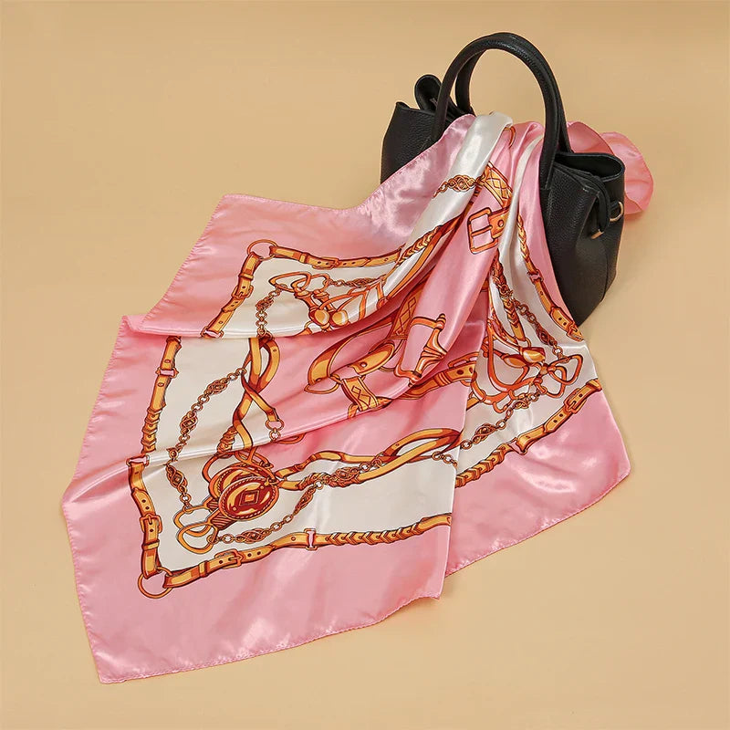 Summer Concert Silk Satin Head Scarf