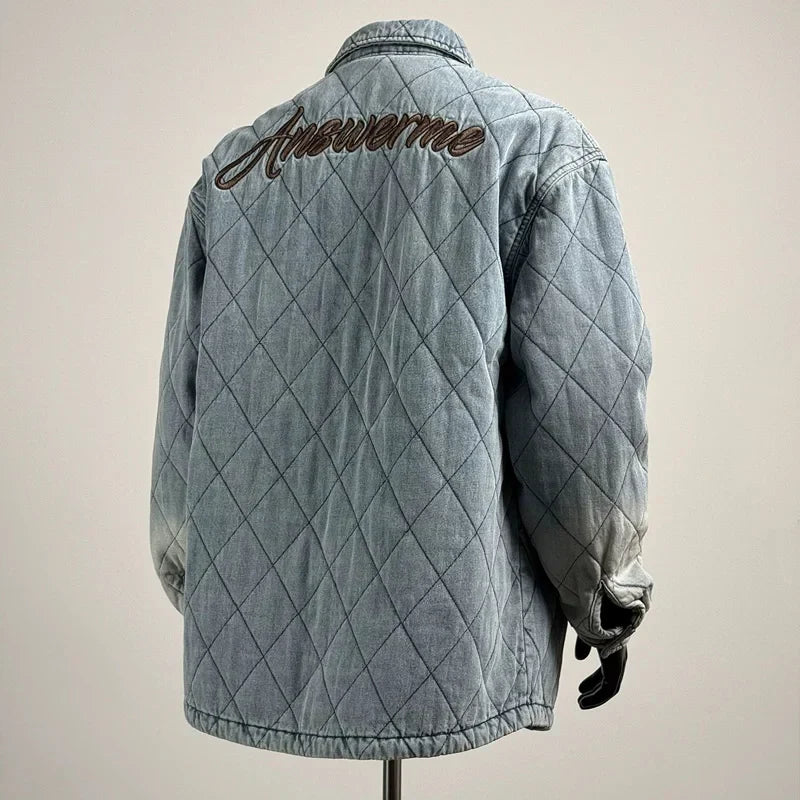 Diamond Stitch Denim Jacket