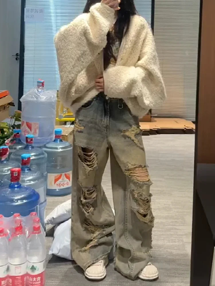 Y2K Ripped Baggy Jeans