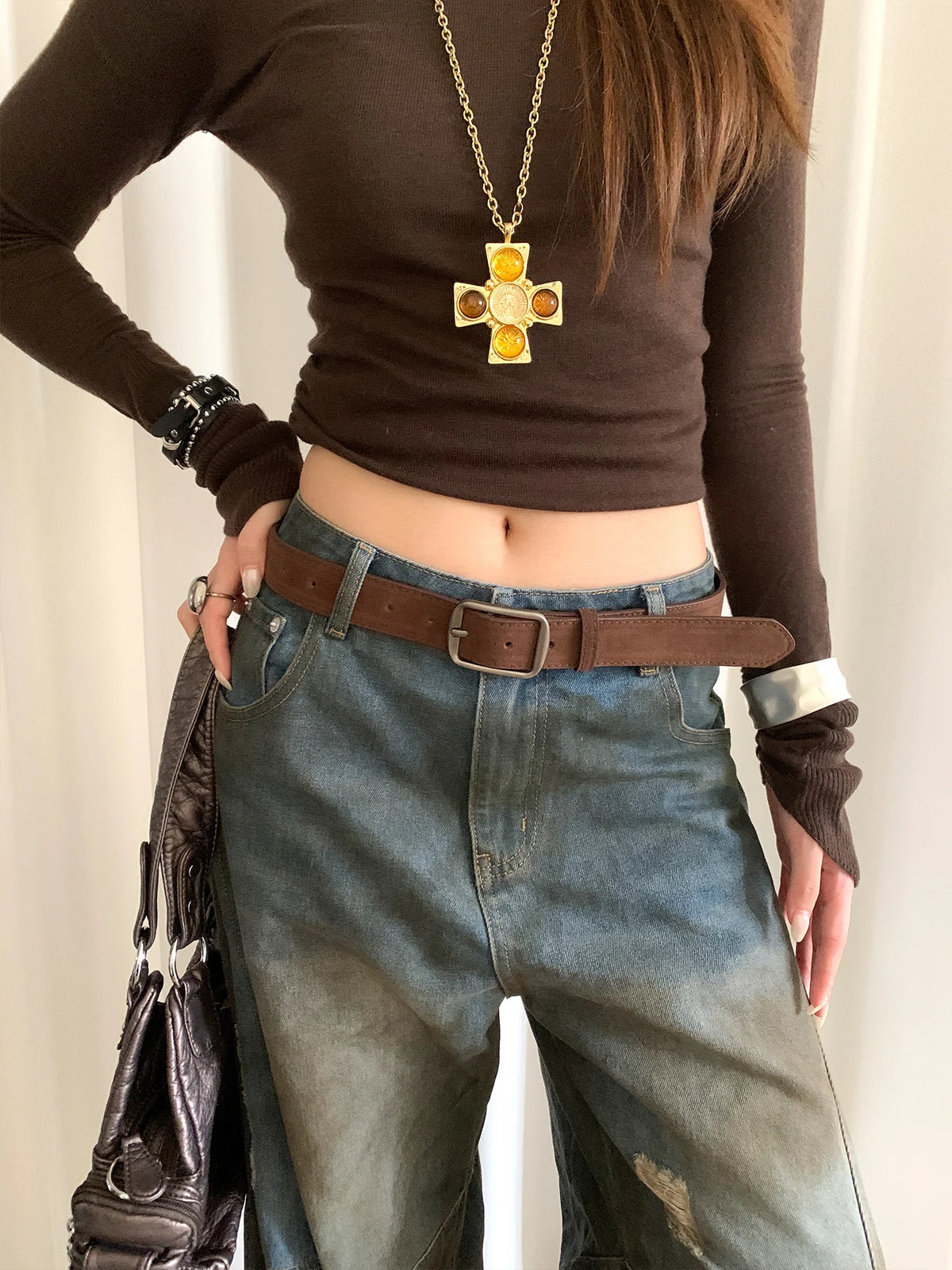 Classic Suede Leather Belt