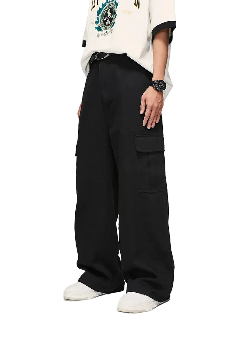 Schwarze Hose Multi Cargo Hose
