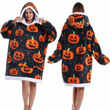 Strawberry Printed Oversized Blanket Hoodie