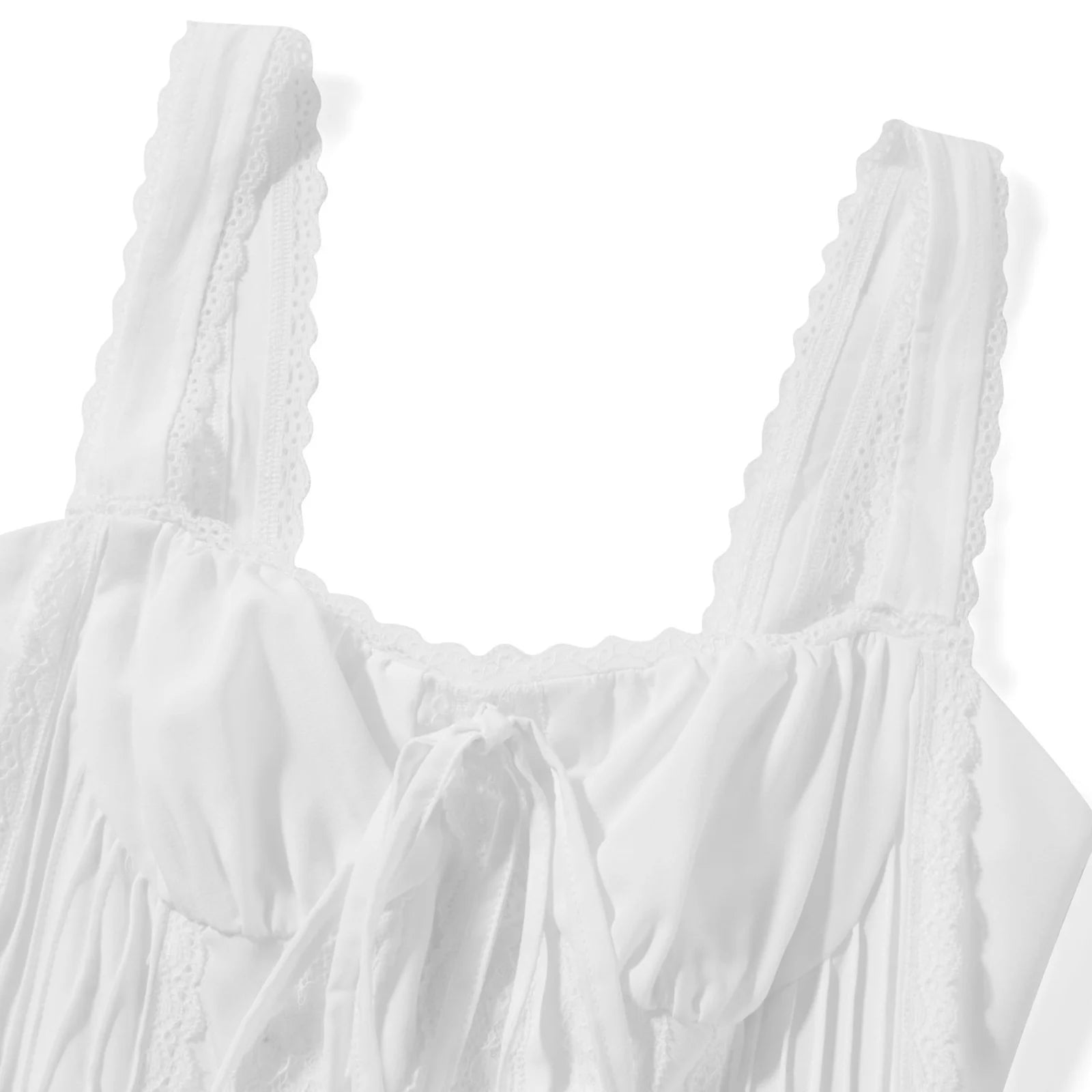Lace Ruffled Corset White Mini Dress
