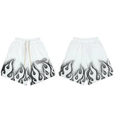 Fire Flame Printed Summer Short