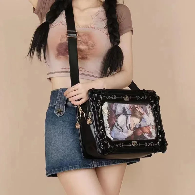 Y2k Transparent Sweet Design Cross Bag