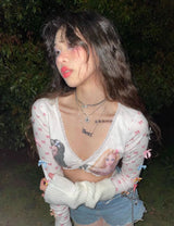 Coquette Vintage Kawaii Crop Top