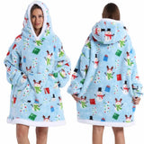 Strawberry Printed Oversized Blanket Hoodie