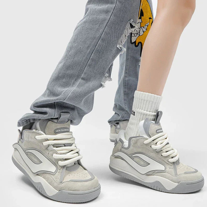 Retro American Rocket Platform School Sneakers