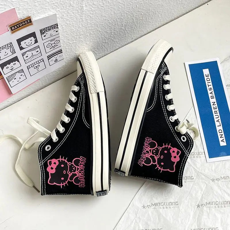 Kitty Lace Up Canvas Shoes