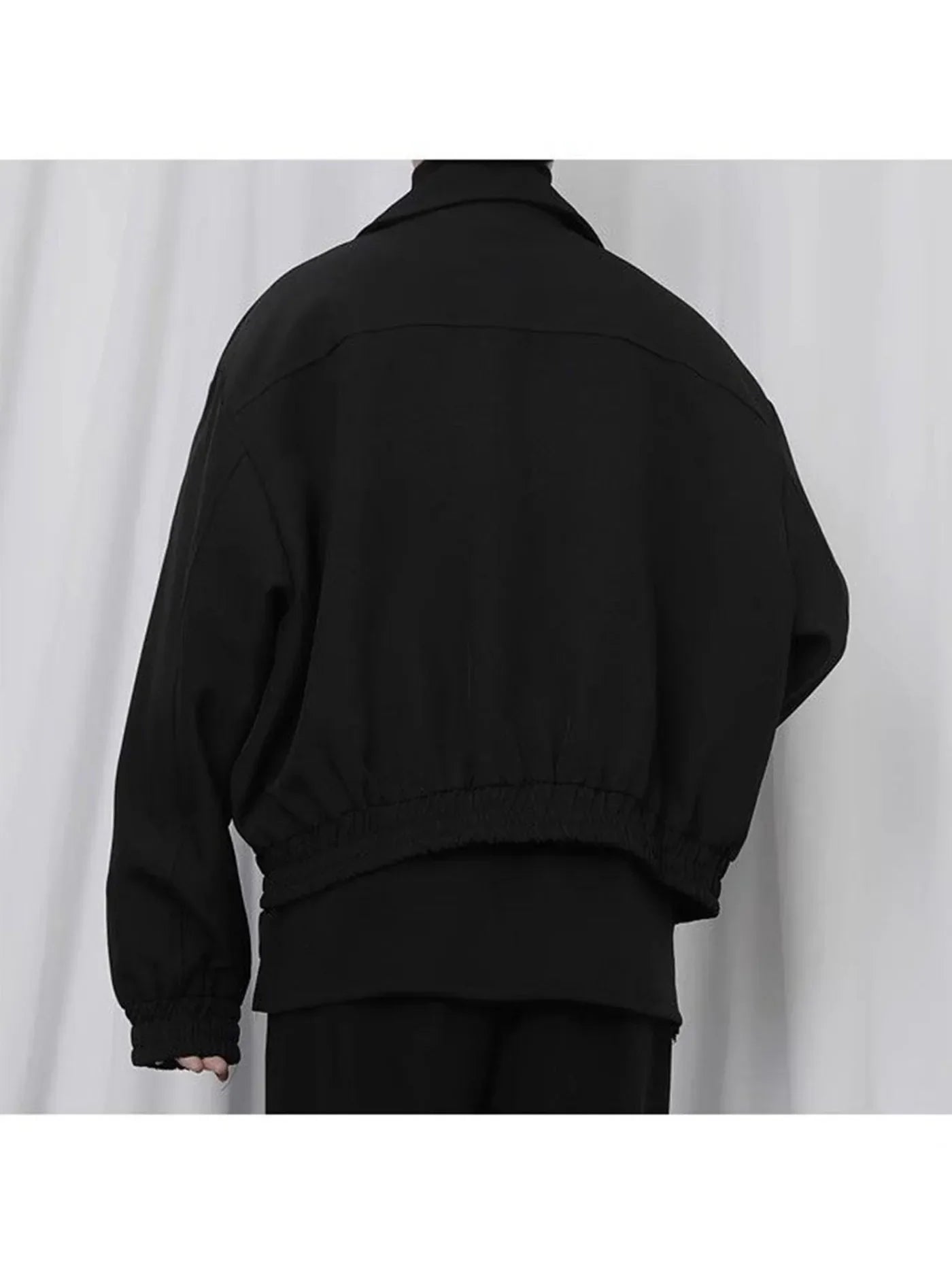 Black Korean Style Minimal Jacket