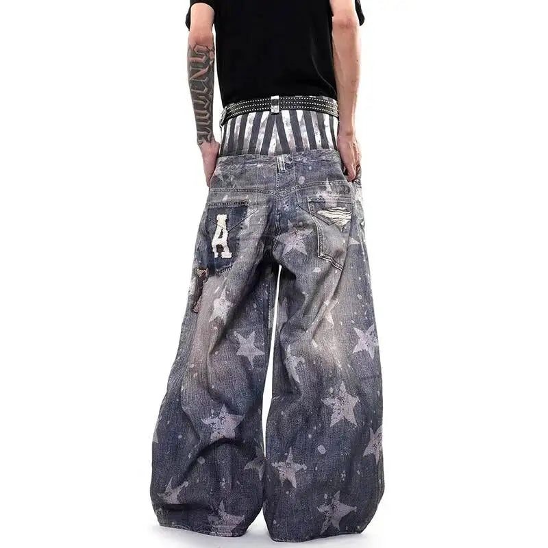 Y2K Star Baggy Jeans