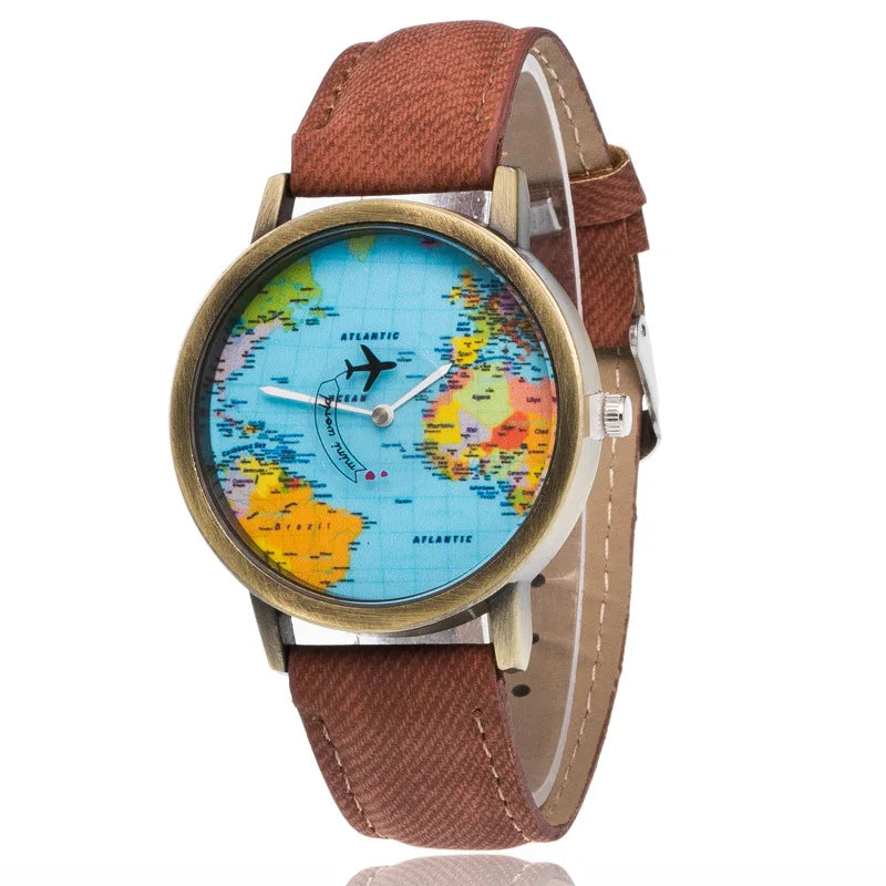 Map Women Luxury Quartz Watch