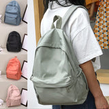 Solid Color School Backpack