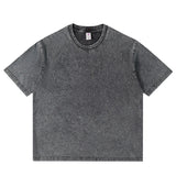Retro Washed Vintage Solid Color T-Shirt
