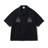 Vintage Cuban Collar Loose Fit Shirt