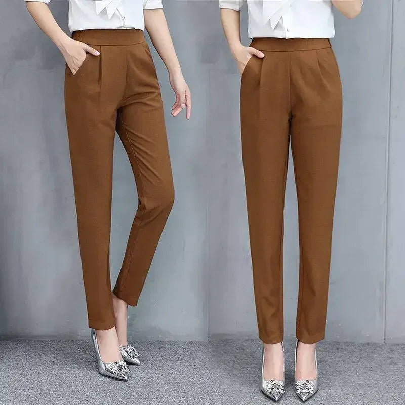 Corporate Girl High Waist Stretch Pants