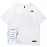 Lustiges Hip-Hop-Cartoon-Hunde-T-Shirt
