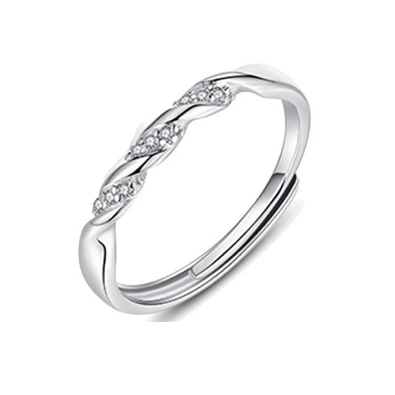 Vintage Shiny Sterling Couple Ring