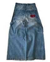 Cartoon Embroidery Vintage Jeans