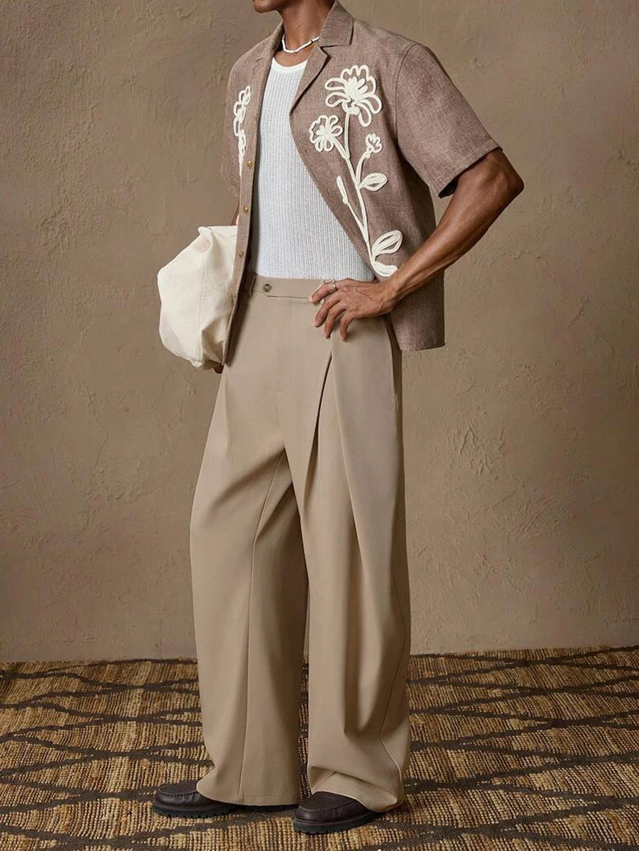 Solid Color Elegant Italian Style Pants