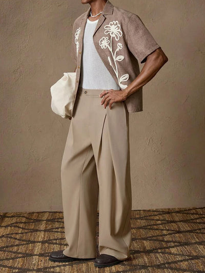 Solid Color Elegant Italian Style Pants