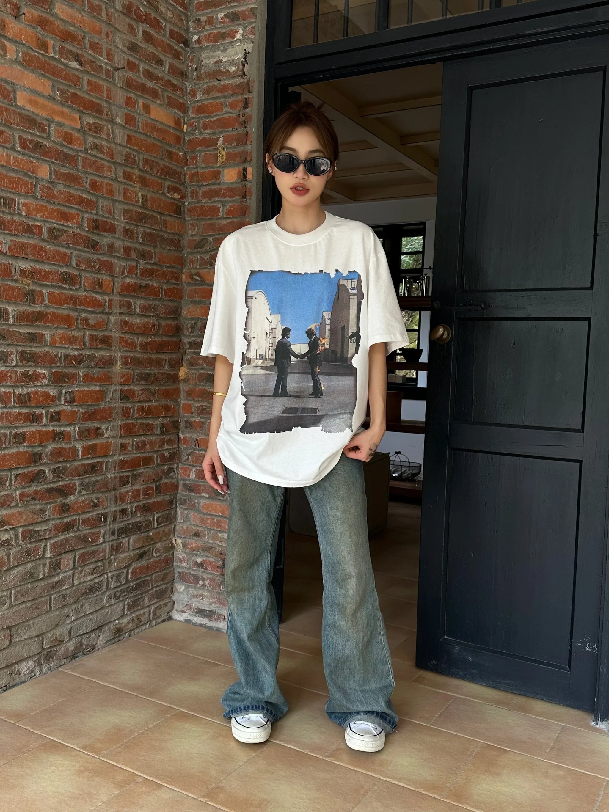 Vintage Pink Rock Band  T-Shirt