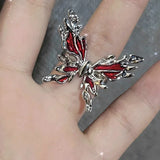 Y2K Crystal Red Rings