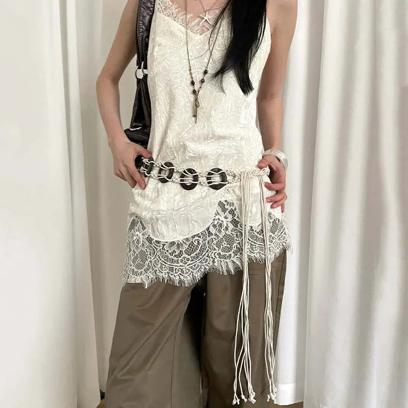 Boho Beaded Macrame Waist Belts