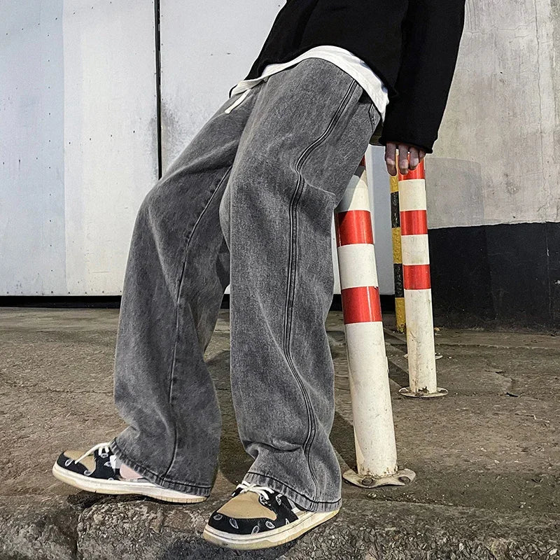 Gerade geschnittene Washed-Hose
