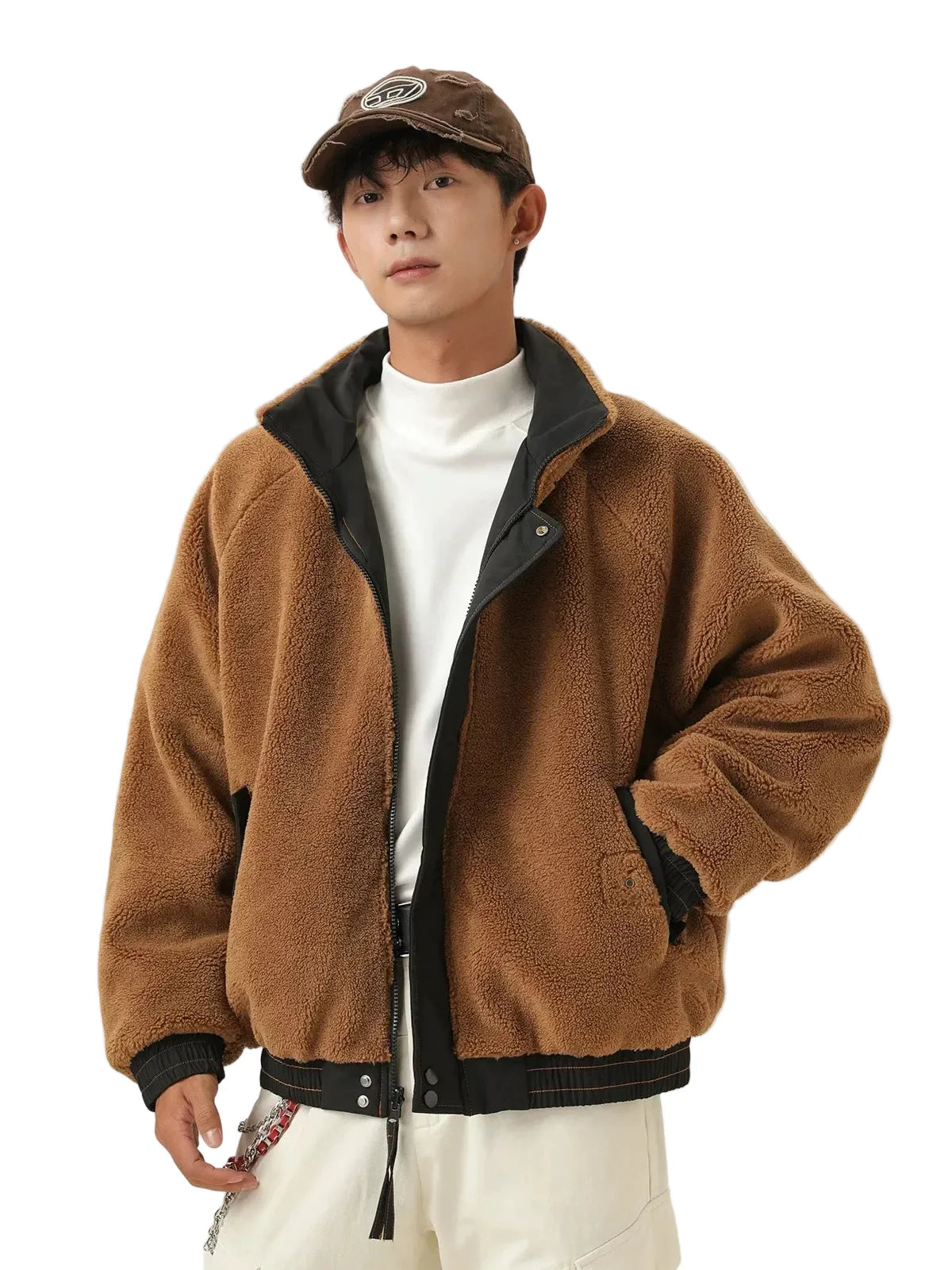 Fleece Bomber Puffer Jacket