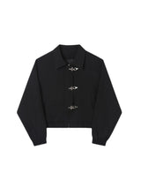Black Korean Style Minimal Jacket