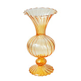 Jarrón de flauta de cristal redondeado