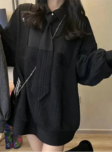 Oversized geometrische Krawatte Oversized Pullover