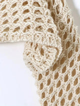 Y2K Crochet Knitted Hollow Out Crop Top