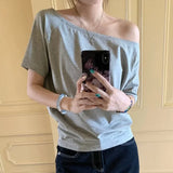 Camiseta de verano casual lisa sencilla