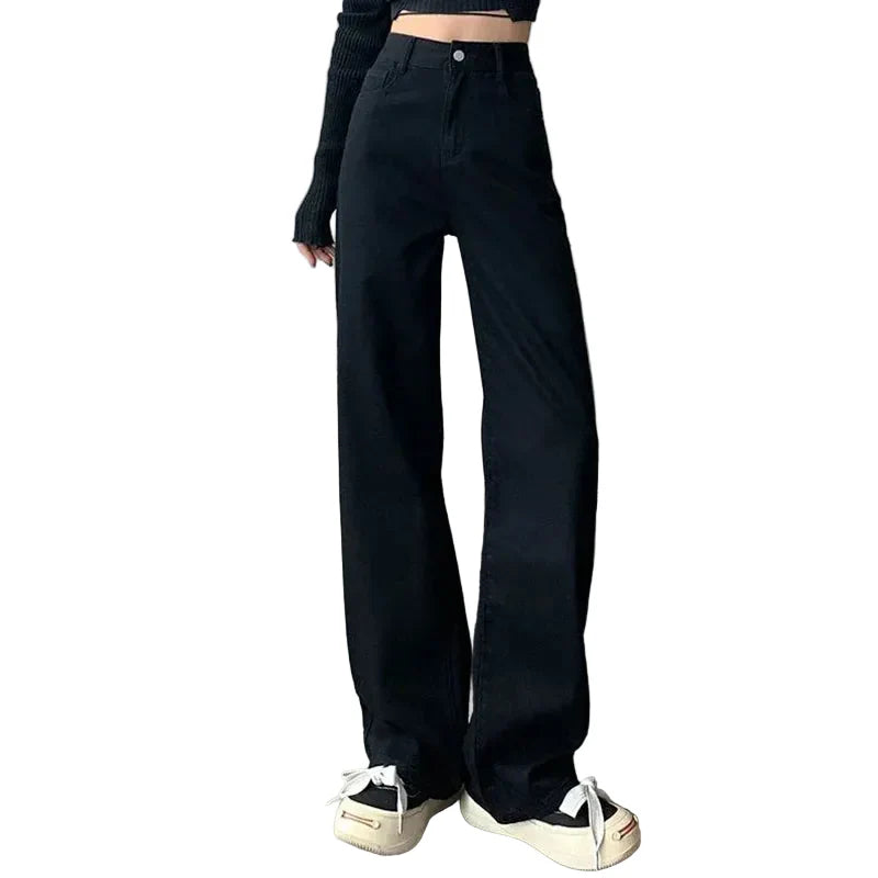 Straight Fit High Waist Jeans