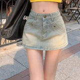 High Waist Vintage Denim Skirts