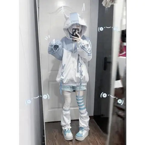 Gothic Kawaii Oversized Hoodie