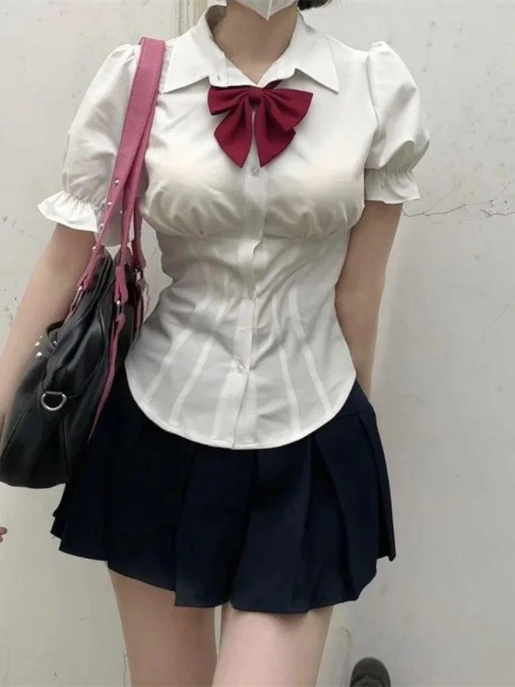 Blusas delgadas japonesas Kawaii