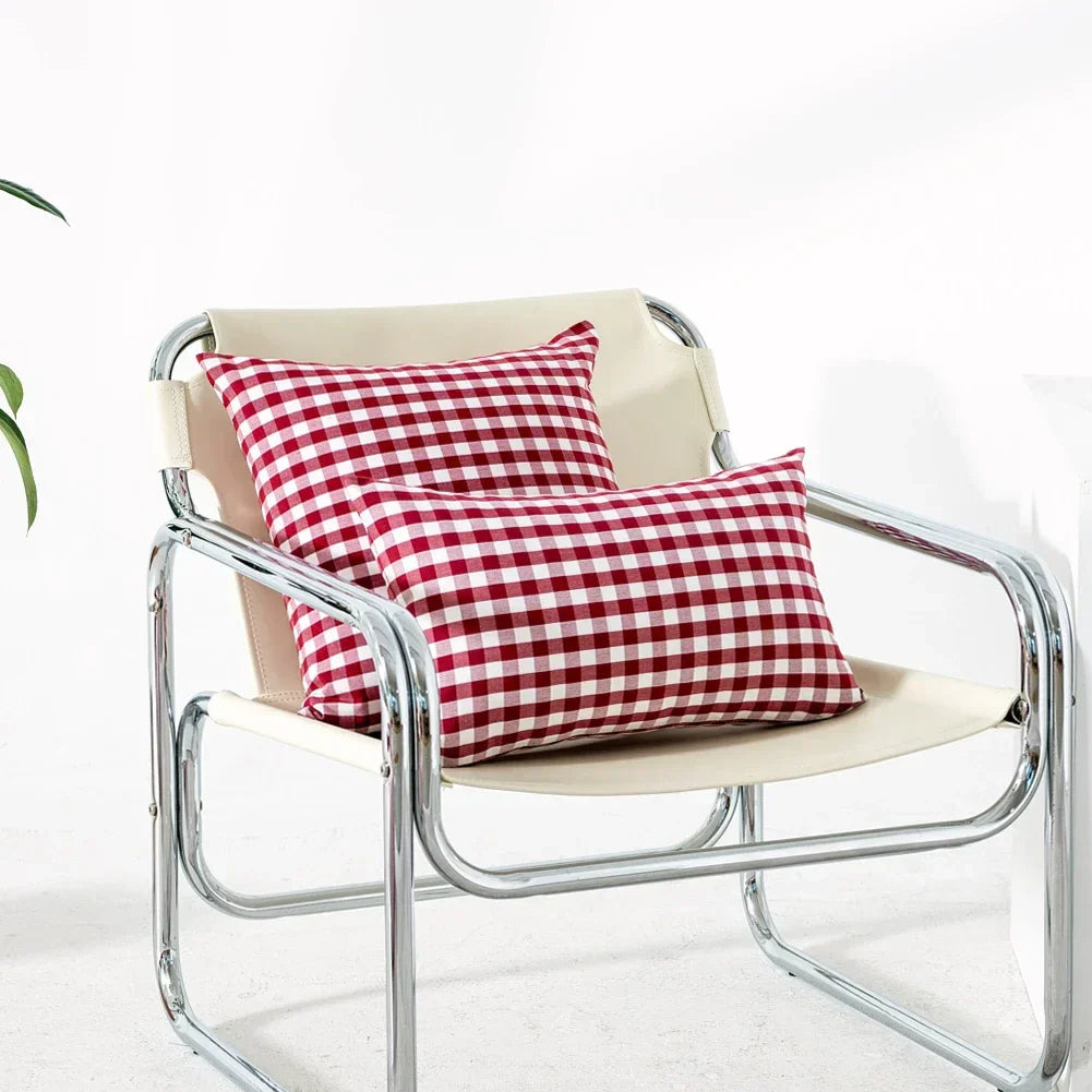 Red Striped Cushion Cover