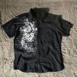 Y2K Retro Skull Print Shirt