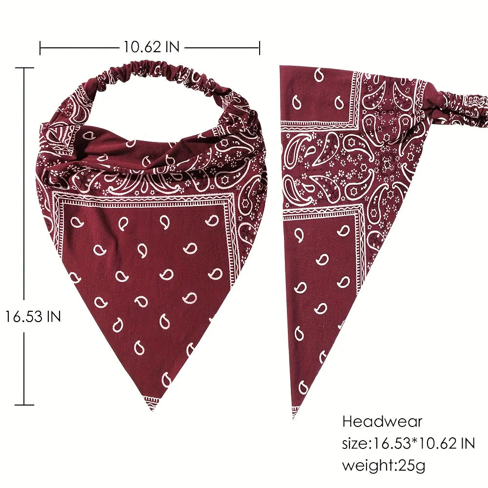 Summer Concert Paisley Elastic Headbands