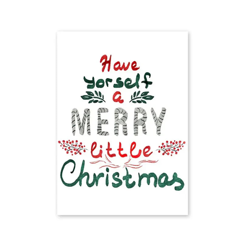 Merry Christmas Cartoon Santa Poster