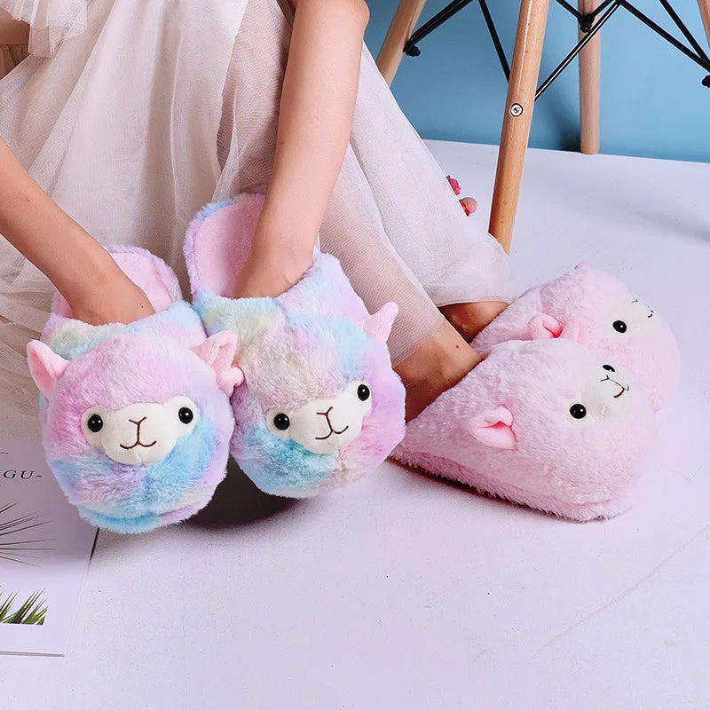 Cute Pink Pig Fuzzy Slippers