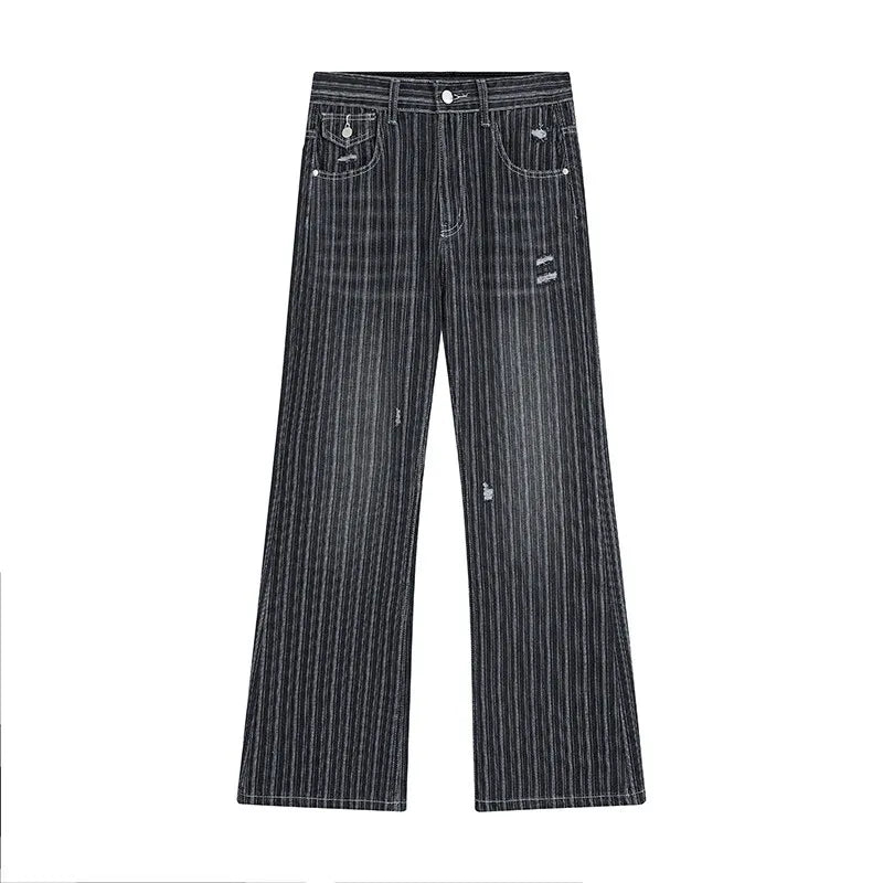 Cowboy Striped Washed Denim Pants