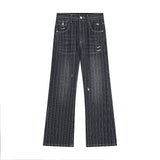 Cowboy Striped Washed Denim Pants