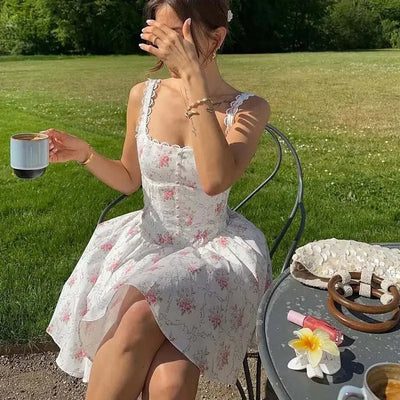 Cottagecore Picnic Mini Dress