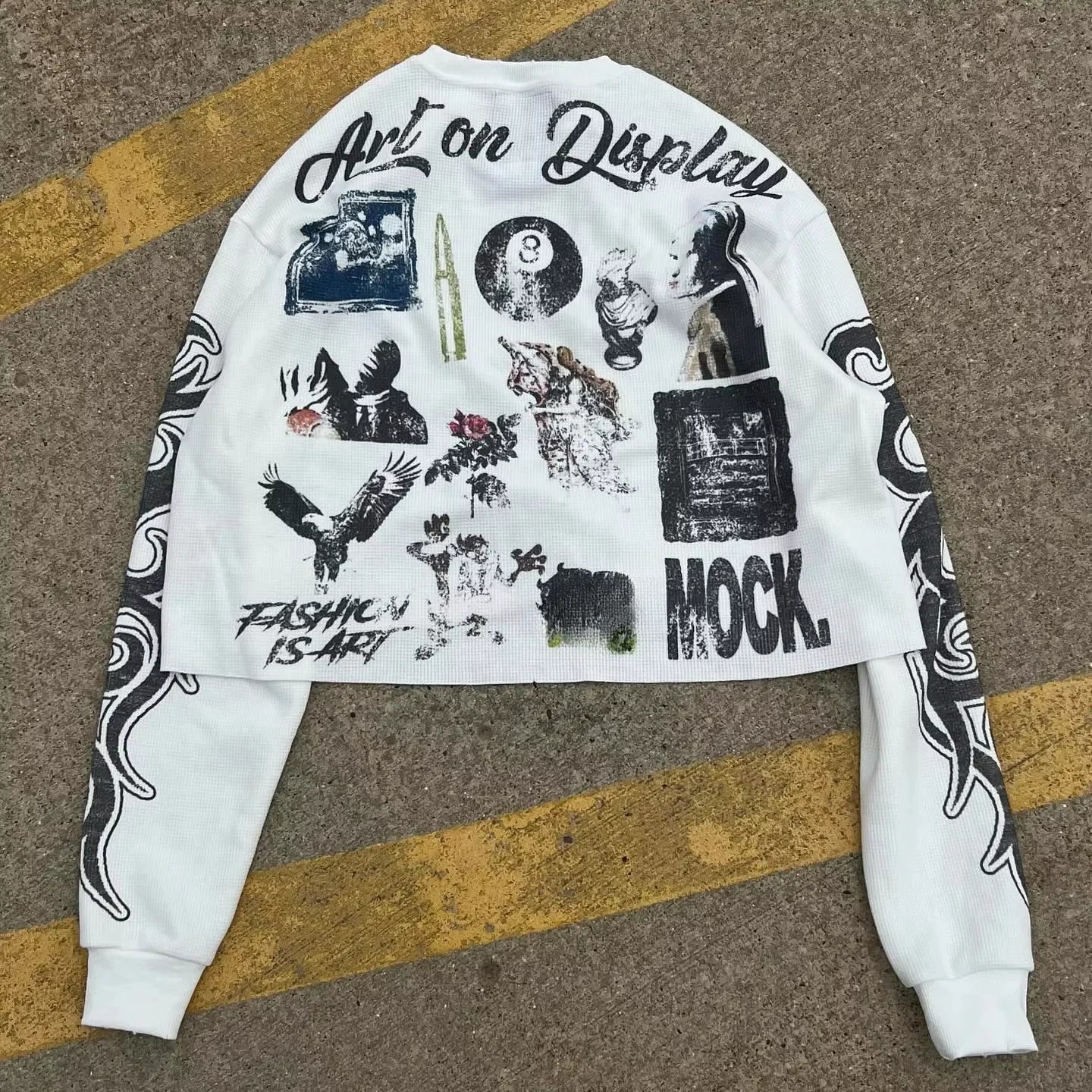 Y2K Graphic Print Graphitti Sweatshirt
